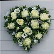 White Rose and Lisianthus Heart